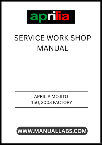 UNLOCK THE FULL POTENTIAL OF YOUR APRILIA MOJITO 150 WITH OUR COMPREHENSIVE 2003 FACTORY SERVICE WORKSHOP MANUAL IN PDF FORMAT. THIS ESSENTIAL GUIDE IS DESIGNED FOR BOTH NOVICE AND EXPERIENCED MECHANICS, PROVIDING DETAILED INSTRUCTIONS AND DIAGRAMS TO ENSURE YOUR SCOOTER RUNS SMOOTHLY AND EFFICIENTLY.