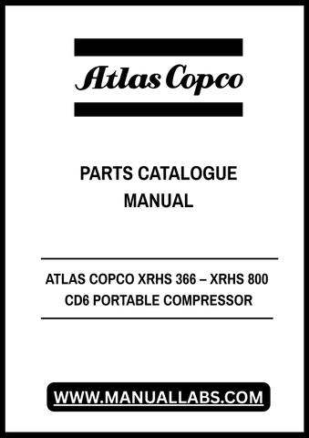 Discover the ultimate resource for maintaining and repairing your ATLAS COPCO XRHS 366 and XRHS 800 CD6 portable compressors with our comprehensive Parts Catalogue Manual. This PDF file is meticulously organized to provide you with easy access to essential parts information, ensuring that you can quickly identify and order the components you need.