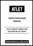 Discover the ultimate resource for maintaining your ATLET Forklift CBD15-170G Electric Pallet Truck with our comprehensive Parts Catalogue Manual. This PDF file, catalog number 159254, is designed to provide you with detailed information on every component, ensuring you have the knowledge needed for efficient repairs and maintenance.