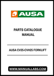 Discover the ultimate resource for maintaining your AUSA CV25-CVH25 forklift with our comprehensive Parts Catalogue Manual. This PDF file is meticulously designed to provide you with detailed diagrams, part numbers, and specifications, ensuring you have everything you need for efficient repairs and maintenance.