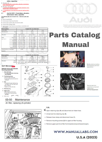 Audi Electronic Parts Catalogue Manual - PDF File Download