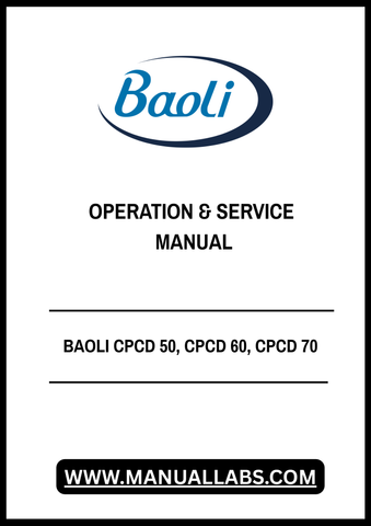 Enhance your operational efficiency with the BAOLI CPCD 50, CPCD 60, and CPCD 70 Forklift Truck Operation & Service Manual. This comprehensive PDF file is designed to provide you with essential insights into the effective use and maintenance of your forklift, ensuring optimal performance and longevity.