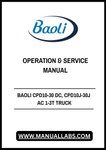 Unlock the full potential of your BAOLI CPD10-30 DC and CPD10J-30J AC trucks with our comprehensive Operation & Service Manual. This PDF file is designed to provide you with essential insights and detailed instructions, ensuring your equipment runs smoothly and efficiently.