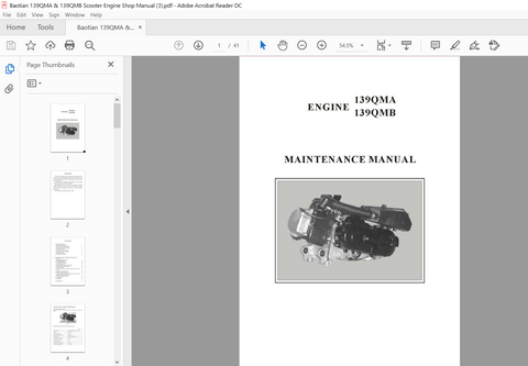 Unlock the full potential of your BAOTIAN 139QMA & 139QMB scooter with our comprehensive Service Repair Manual. This PDF file is your go-to resource for detailed maintenance and repair instructions, ensuring your scooter runs smoothly and efficiently.