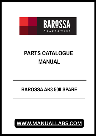 Discover the ultimate resource for maintaining your BAROSSA AK3 50II with our comprehensive Spare Parts Catalogue Manual in PDF format. This essential guide provides detailed diagrams and part numbers, ensuring you can easily identify and order the components you need for optimal performance.
