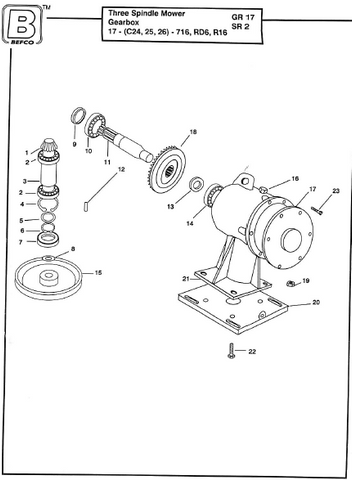 Discover the ultimate resource for maintaining your BEFCO C24, C25, C26, and 716 finish mowers with our comprehensive parts catalogue manual. This PDF file is designed to provide you with detailed diagrams and specifications, ensuring you have all the information you need to keep your equipment running smoothly.