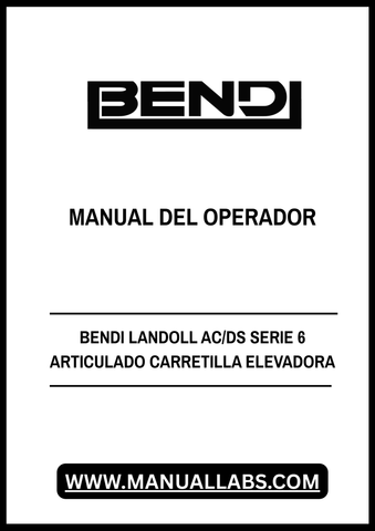 BENDI LANDOLL AC/DS SERIE 6 ARTICULADO CARRETILLA ELEVADORA MANUAL DEL OPERADOR - PDF FILE