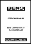 Discover the essential Bendi Landoll B3/30 AC Electric Forklift Operator Manual (F-955-1217) in a convenient PDF format. This comprehensive guide is designed to enhance your operational efficiency and ensure safety while using the B3/30 model. With easy navigation and clear instructions, you can quickly access vital information whenever you need it.