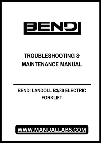 Discover the ultimate resource for maintaining your Bendi Landoll B3/30 Electric Forklift with our comprehensive Troubleshooting & Maintenance Manual. This PDF file is designed to provide you with detailed insights and step-by-step instructions, ensuring your forklift operates at peak performance.