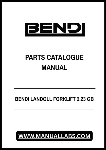 Discover the essential Bendi Landoll Forklift 2.23 GB Parts Catalogue Manual, now available in a convenient PDF format. This comprehensive manual is designed to provide you with detailed information on parts and components, ensuring you have everything you need for efficient maintenance and repairs.