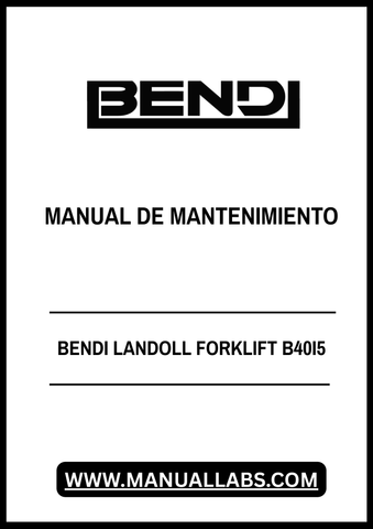 Ensure the longevity and optimal performance of your Bendi Landoll Forklift B40I5 with our comprehensive Maintenance Manual in PDF format. This essential guide provides detailed instructions and insights tailored specifically for your forklift model, making maintenance tasks straightforward and efficient.