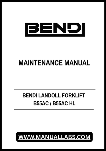 Unlock the full potential of your Bendi Landoll Forklift B55AC / B55AC HL with our comprehensive Maintenance Manual (F-594-R2). This PDF file is an essential resource for operators and maintenance personnel, providing detailed insights into the proper upkeep and servicing of your equipment.