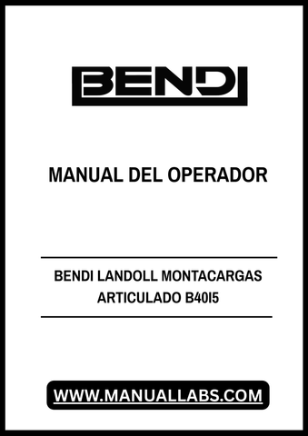 Discover the essential Bendi Landoll B40I5 Articulated Forklift Operator Manual (F-1051-0719) in a convenient PDF format. This comprehensive guide is designed to enhance your operational efficiency and ensure safe handling of your equipment. With clear instructions and detailed illustrations, you’ll have all the information you need at your fingertips.