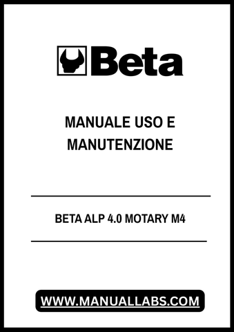 Discover the BETA ALP 4.0 MOTARY M4 Manual for Use and Maintenance, a comprehensive PDF guide designed to enhance your experience with the BETA ALP 4.0. This manual provides detailed instructions and essential information to ensure optimal performance and longevity of your equipment.