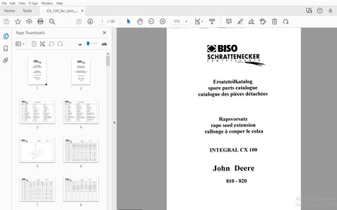 Discover the BISO 810-820 Integral CX 100 Rape Seed Extension Parts Catalogue Manual, a comprehensive PDF resource designed for professionals in the agricultural sector. This manual provides detailed information on essential parts and components, ensuring you have everything you need to maintain and optimize your equipment.