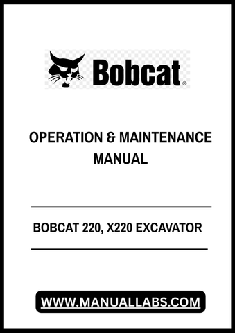 Enhance your operational efficiency with the BOBCAT 220, X220 Excavator Operation & Maintenance Manual. This comprehensive PDF file is designed to provide you with essential insights and guidelines for the effective use and upkeep of your excavator, ensuring optimal performance on every job site.