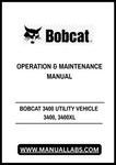 Discover the essential BOBCAT 3400 Utility Vehicle Operation & Maintenance Manual, designed specifically for the 3400 and 3400XL models. This comprehensive PDF file serves as your go-to resource for understanding the operation, maintenance, and troubleshooting of your vehicle, ensuring optimal performance and longevity.