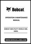 Discover the essential BOBCAT 3400 Utility Vehicle Operation & Maintenance Manual (PDF File) designed specifically for the 3400 and 3400XL models. This comprehensive guide provides you with all the necessary information to operate and maintain your vehicle efficiently, ensuring optimal performance and longevity.