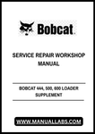 Unlock the full potential of your BOBCAT 444, 500, and 600 loaders with our comprehensive Supplement Service Repair Workshop Manual. This PDF file is designed to provide you with detailed insights and step-by-step instructions, ensuring that you can perform maintenance and repairs with confidence and ease.