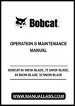 Discover the essential BOBCAT Snow Blade Operation & Maintenance Manual, designed specifically for the 60, 72, 84, and 92 snow blades. This comprehensive PDF file (part number 6900659) provides you with all the necessary information to ensure optimal performance and longevity of your snow blade equipment.
