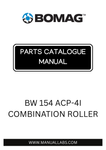 Discover the essential BOMAG BW 154 ACP-4I Combination Roller Parts Catalogue Manual, designed specifically for model numbers 101870671001 to 101870671028. This comprehensive manual is your go-to resource for understanding the intricate components and specifications of your roller, ensuring optimal performance and longevity.