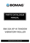 Discover the comprehensive BOMAG BW 154 AP-4I Tandem Vibratory Roller Parts Catalogue Manual, designed specifically for models 101870061001 to 101870061007. This essential resource provides detailed diagrams and part numbers, ensuring you have everything you need for efficient maintenance and repairs.