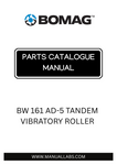 Discover the comprehensive BOMAG BW 161 AD-5 Tandem Vibratory Roller Parts Catalogue Manual, designed specifically for models 101921101001 to 101921101010. This essential resource provides detailed information on every component, ensuring you have the knowledge needed to maintain and repair your equipment effectively.