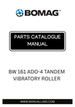 Discover the comprehensive BOMAG BW 161 ADO-4 Tandem Vibratory Roller Parts Catalogue Manual, designed specifically for model numbers 101920741001 to 101920741018. This essential resource provides detailed information on parts, ensuring you have everything you need to maintain and repair your equipment efficiently.