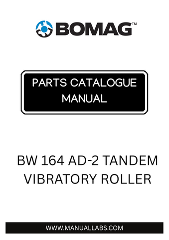 Discover the comprehensive BOMAG BW 164 AD-2 Tandem Vibratory Roller Parts Catalogue Manual, designed specifically for model numbers 101640320101 and 101640321080. This essential resource provides detailed diagrams and part numbers, ensuring you have everything you need for efficient maintenance and repairs.