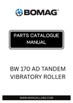 Discover the comprehensive BOMAG BW 170 AD Tandem Vibratory Roller Parts Catalogue Manual, designed specifically for models 101870021001 to 101870021014. This essential resource provides detailed information on parts, ensuring you have everything you need to maintain and repair your equipment efficiently.