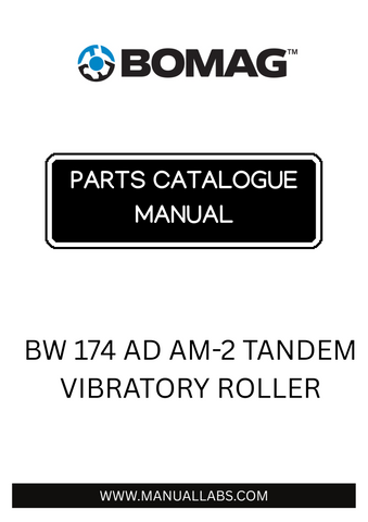 Discover the comprehensive BOMAG BW 174 AD AM-2 Tandem Vibratory Roller Parts Catalogue Manual, designed specifically for model numbers 101870531002 to 101870531439. This essential resource provides detailed diagrams and specifications, ensuring you have all the information needed for maintenance and repairs.