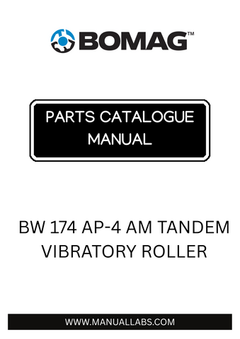 Discover the comprehensive BOMAG BW 174 AP-4 AM Tandem Vibratory Roller Parts Catalogue Manual, designed specifically for models 101870701006 to 101870701049. This essential resource provides detailed information on parts and components, ensuring you have everything you need for maintenance and repairs.