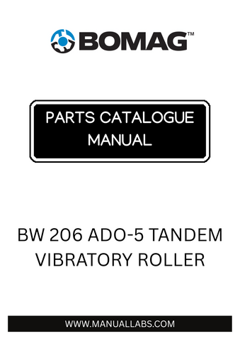 Discover the comprehensive BOMAG BW 206 ADO-5 Tandem Vibratory Roller Parts Catalogue Manual, designed specifically for models 101921851001 to 101921859999. This essential resource provides detailed information on every component, ensuring you have the knowledge needed to maintain and repair your equipment effectively.