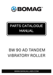 Discover the essential BOMAG BW 90 AD Tandem Vibratory Roller Parts Catalogue Manual, designed specifically for model numbers 101460500101 and 101460500511. This comprehensive guide provides detailed information on parts, ensuring you have everything you need to maintain and repair your equipment efficiently.