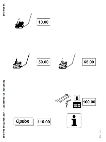 Bomag BP 10/35 Vibrating Plates Non Reversible Parts Catalogue Manual 00818633 - PDF File Download