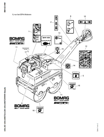 Bomag BW 65, BW 65 H Walk-behind Double Drum Vibrat.Roller Parts Catalogue Manual 00818775 - PDF File Download