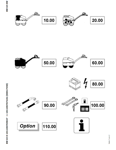 Bomag BW 65, BW 65 H Walk-behind Double Drum Vibrat.Roller Parts Catalogue Manual 00817558 - PDF File Download