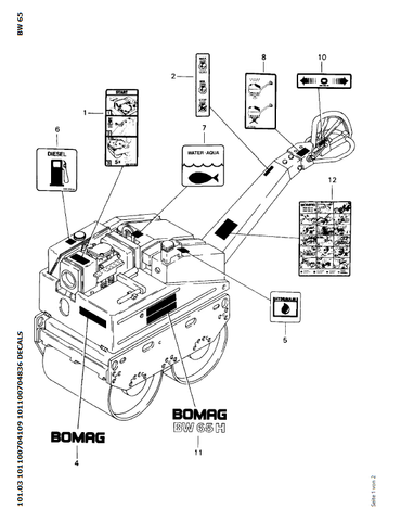 Bomag BW 65, BW 65 H Walk-behind Double Drum Vibrat.Roller Parts Catalogue Manual 00816774 - PDF File Download