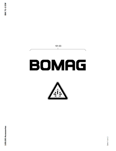 Bomag BW 71, BW 71 E-2 Single Drum Vibratory Roller Parts Catalogue Manual 00826209 - PDF File Download