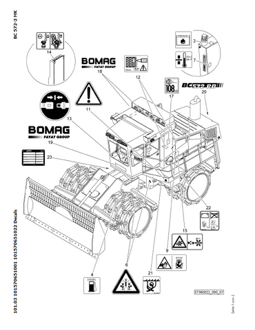 Bomag BC 572 RB-2 Refuse Compactor Parts Catalogue Manual 00818893 - PDF File Download