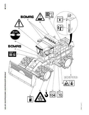 Bomag BC 671 RB KHD Deutz Refuse Compactor Parts Catalogue Manual 00816008 - PDF File Download