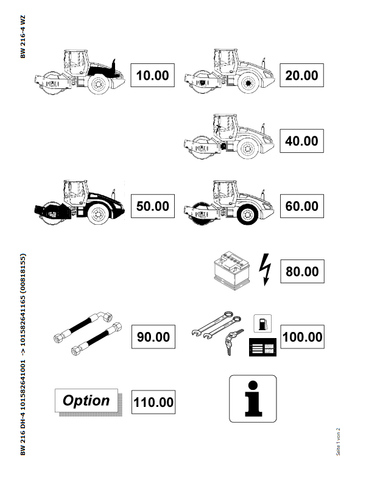 Bomag BW 216 DH-4 Single Drum Vibratory Roller Parts Catalogue Manual 00818155 - PDF File Download