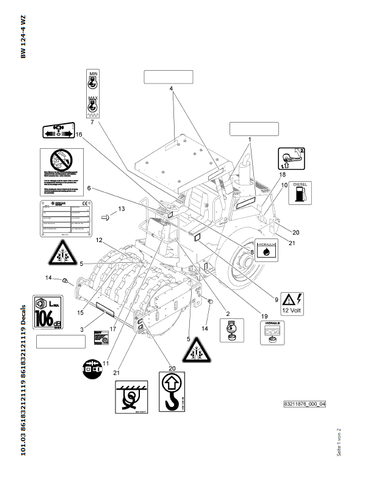 Bomag BW 124 PDH-40 Single Drum Vibratory Roller Parts Catalogue Manual 00824497 - PDF File Download