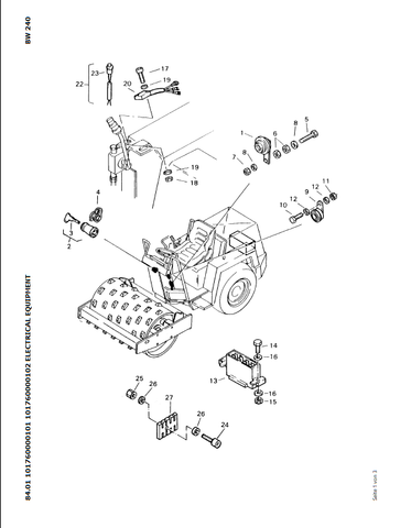 Bomag BW 240 T Trench Compactor Parts Catalogue Manual 00815221 - PDF File Download