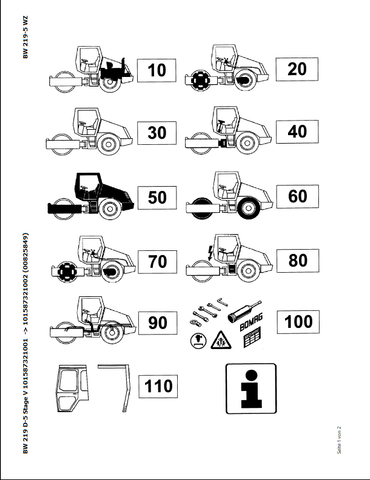 Bomag BW 219 D-5 Stage V Single Drum Vibratory Roller Parts Catalogue Manual 00825849 - PDF File Download