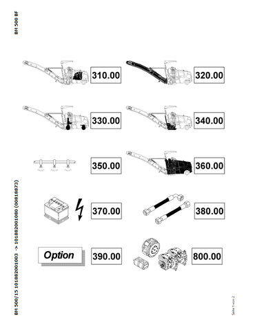 Bomag BM 500/15 Asphalt Road Milling Parts Catalogue Manual 00818873 - PDF File Download