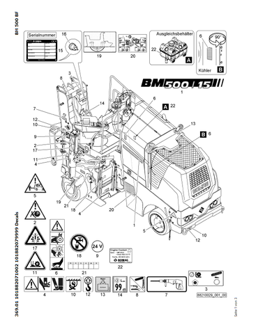 Bomag BM 500/15 TIER3 EDG Asphalt Road Milling Parts Catalogue Manual 00825161 - PDF File Download