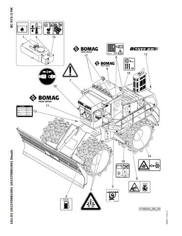 Bomag BC 972 RB-3 Refuse Compactor Parts Catalogue Manual 00824085 - PDF File Download