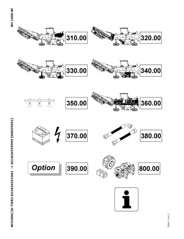 Bomag BM1000/30 TIER3 Asphalt Road Milling Parts Catalogue Manual 00825091 - PDF File Download