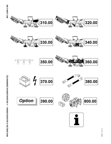 Bomag BM1300/30-2 Asphalt Road Milling Parts Catalogue Manual 00800675 - PDF File Download